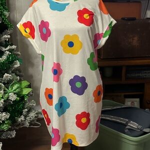 SHEIN Colorful Floral Midi Dress